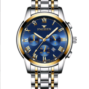 STAINLESS STEEL SILVER-BLUE WATCH